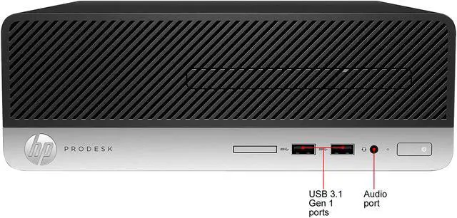 Alt view image 2 of 4 - HP ProDesk 400 G6 SFF Desktop - Intel Core i5-9500, 8 GB DDR4, 256 GB SSD, Intel UHD Graphics 630, Windows 10 Pro (7HX44UT#ABA)