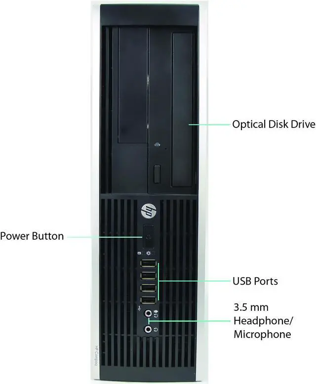 Alt view image 2 of 3 - HP Desktop Computer 6300-SFF Intel Core i5-3470 16 GB Intel HD Graphics 2500 Windows 10 Pro