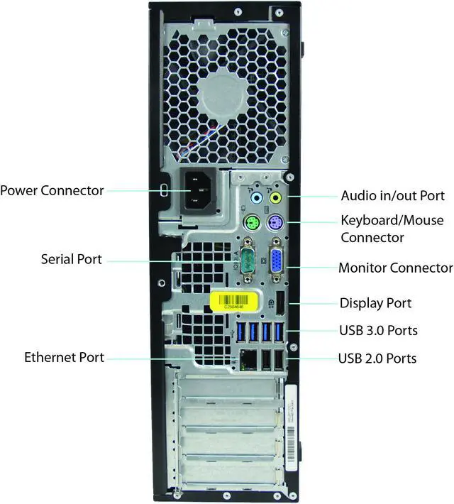 Alt view image 3 of 3 - HP Desktop Computer 6300-SFF Intel Core i5-3470 16 GB Intel HD Graphics 2500 Windows 10 Pro