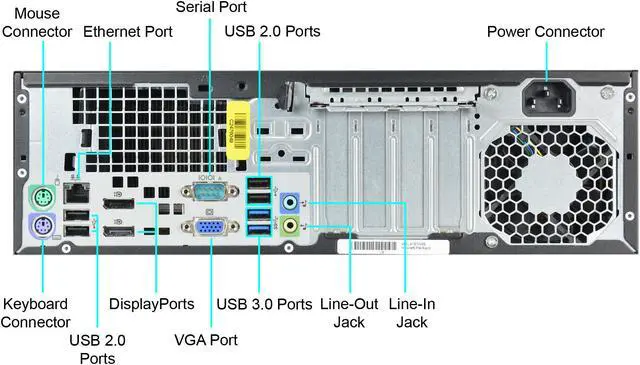 Alt view image 3 of 3 - Refurbished HP 600 G1-SFF Core i5-4570 3.2GHz, 8GB, 128GB SSD, Windows 10 Pro (64bit)