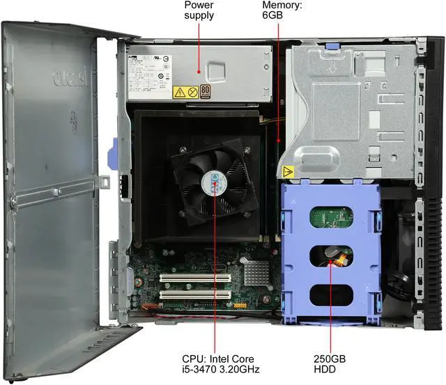 Alt view image 8 of 8 - Lenovo Grade A Desktop Computer M82 Intel Core i5-3470 6 GB 250GB HDD Intel HD Graphics 2500 Windows 7 Professional 64-bit