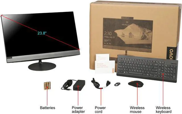 Alt view image 7 of 7 - Lenovo All-in-One Computer IdeaCentre 520-24ICB F0DJ006VUS Intel Core i5-8400T 8GB DDR4 16 GB Optane Memory 2TB HDD 23.8" Touchscreen Windows 10 Home 64-bit