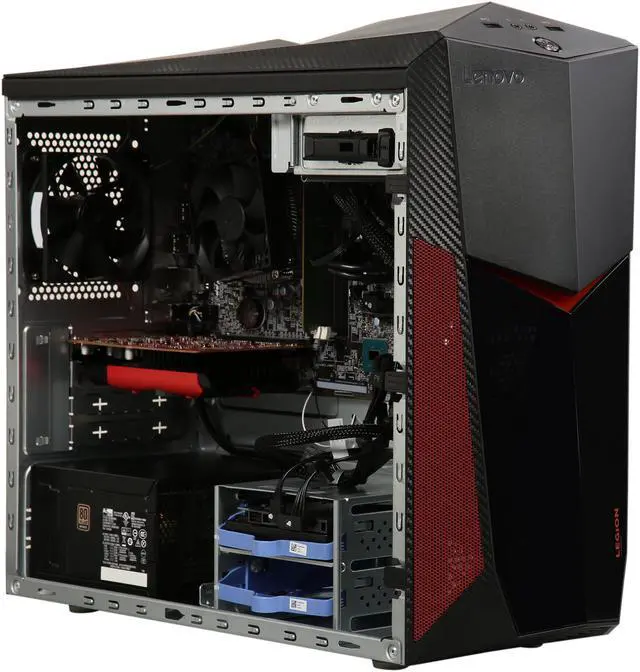 Alt view image 7 of 9 - Lenovo Gaming Desktop Legion 90H7007AUS Intel Core i5-7400 8GB DDR4 1TB HDD GeForce GTX 1050 Ti Windows 10 Home 64-bit
