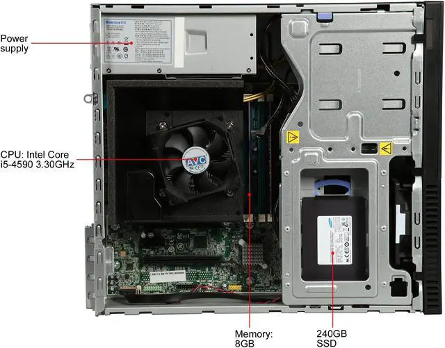 Alt view image 7 of 9 - Lenovo Grade A Desktop Computer M83 Intel Core i5-4590 8GB DDR3 240GB SSD Windows 10 Pro