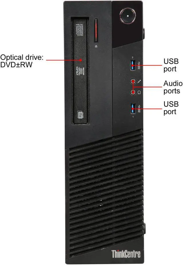 Alt view image 2 of 7 - Lenovo Grade A Desktop Computer ThinkCentre M93P Intel Core i5-4570 16GB DDR3 240GB SSD Intel HD Graphics 4600 Windows 10 Pro 64-bit