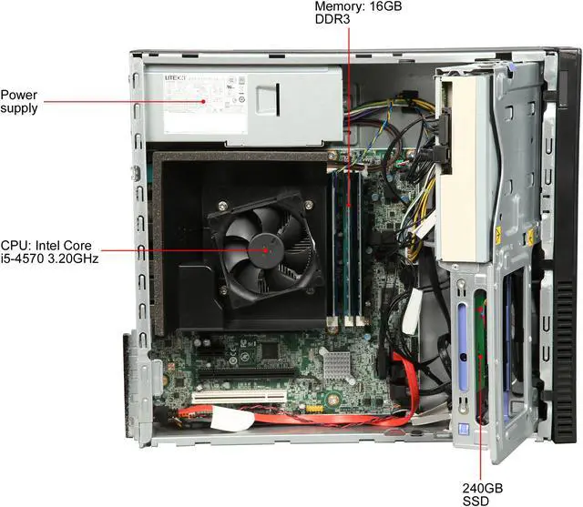 Alt view image 7 of 9 - Lenovo Desktop Computer M93P Intel Core i5 4th Gen 4570 (3.20 GHz) 16 GB DDR3 240 GB SSD Windows 10 Pro 64-bit 1 Year Warranty