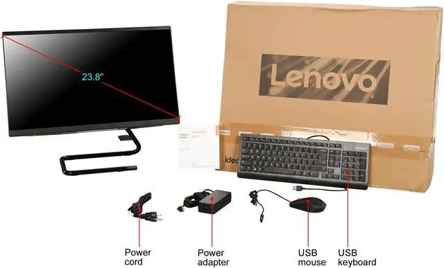 Alt view image 7 of 7 - Lenovo All-in-One Computer IdeaCentre AIO A340 F0E6006JUS Intel Core i5-8400T 8GB DDR4 1TB HDD 23.8" Touchscreen Windows 10 Home 64-bit