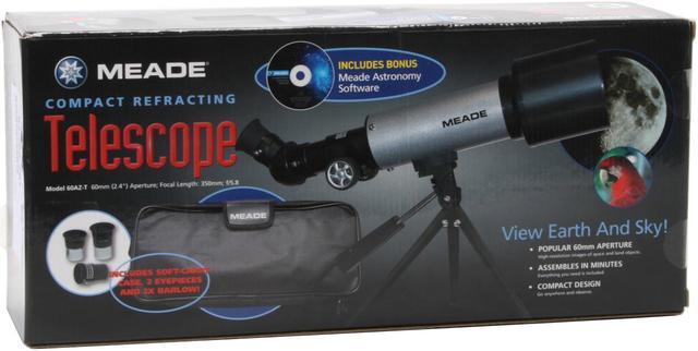 Alt view image 7 of 7 - MEADE 60AZ-T Table Top Telescope
