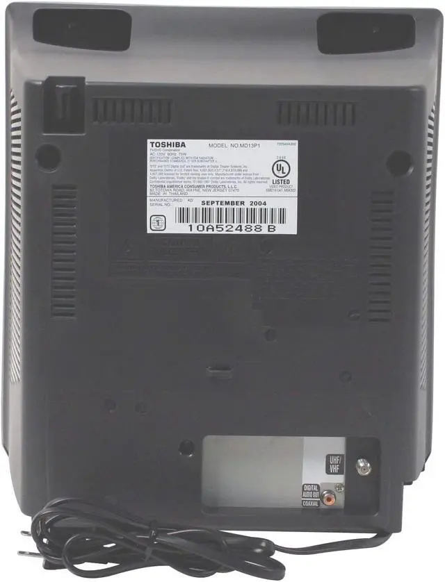 Alt view image 4 of 7 - TOSHIBA MD13P1 13" Silver 13" TV/ DVD Combination