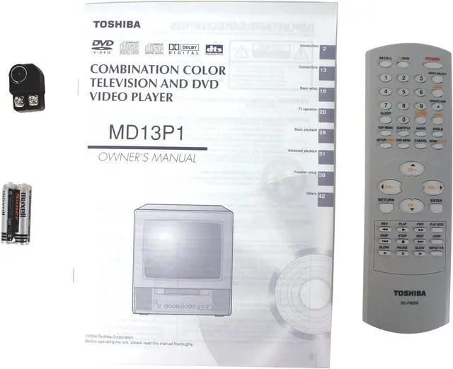 Alt view image 6 of 7 - TOSHIBA MD13P1 13" Silver 13" TV/ DVD Combination
