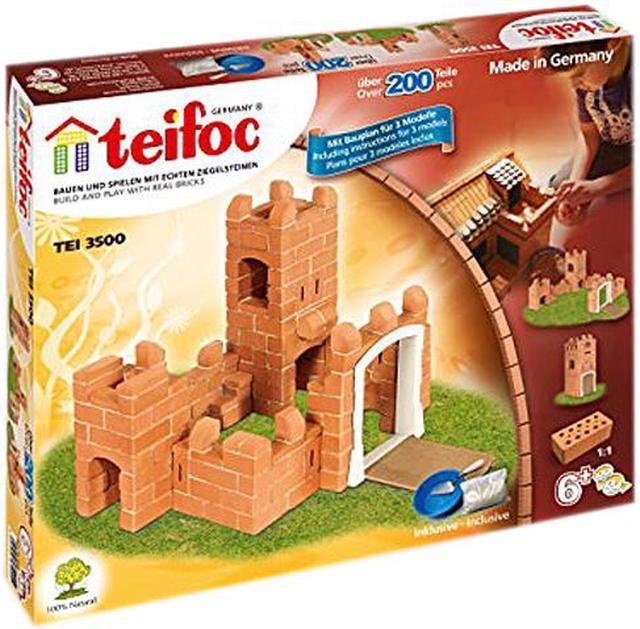 Teifoc 3500 Medium Castle Brick Construction Set - 200 Pcs