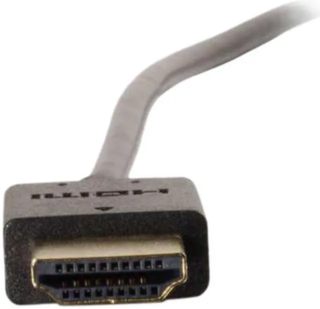 Alt view image 2 of 4 - C2G 41363 Ultra Flexible 4K UHD High Speed HDMI Cable (60Hz) with Low Profile Connectors, Black (3 Feet, 0.91 Meters)