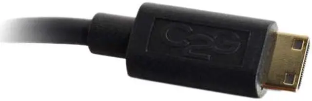 Alt view image 3 of 3 - C2G 41356 Mini HDMI Male to HDMI Female Adapter Converter Dongle, Black (8 Inch)