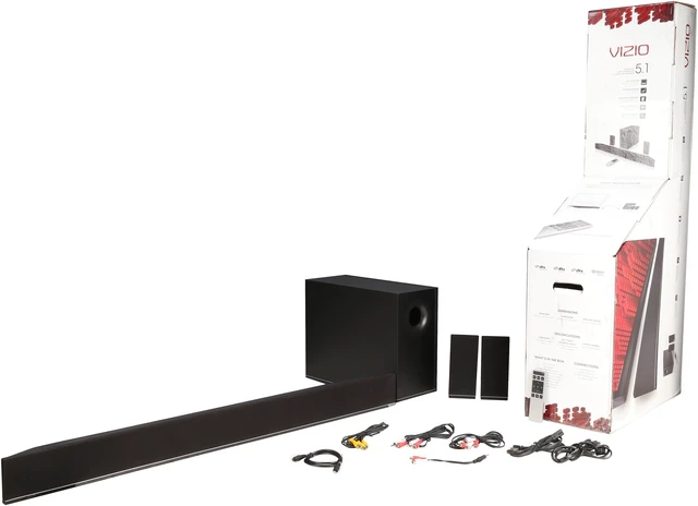 Alt view image 16 of 16 - VIZIO S4251W-B4 5.1 CH 42" 5.1 Home Theater Sound Bar with Subwoofer and Satellite Speakers System