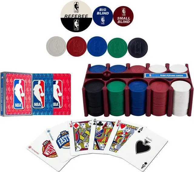 Main image of Generic NBA 200 Chip Poker Set with Collector's Tin - w/Cards,Felt