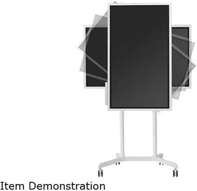Alt view image 3 of 7 - Atdec AD-TVC-70R-W Mobile Cart with Display Rotation - White