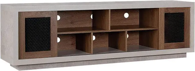 Alt view image 4 of 6 - Furniture of America Oox Industrial Wood 70" TV Stand in Walnut