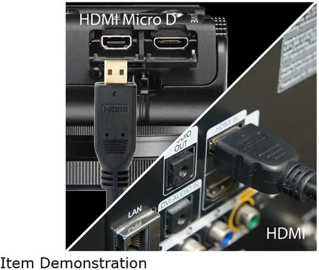 Alt view image 7 of 8 - Omni Gear MHD-6 6 ft. Micro HDMI to HDMI Cable (60Hz) with Ethernet, 4K UHD High Speed