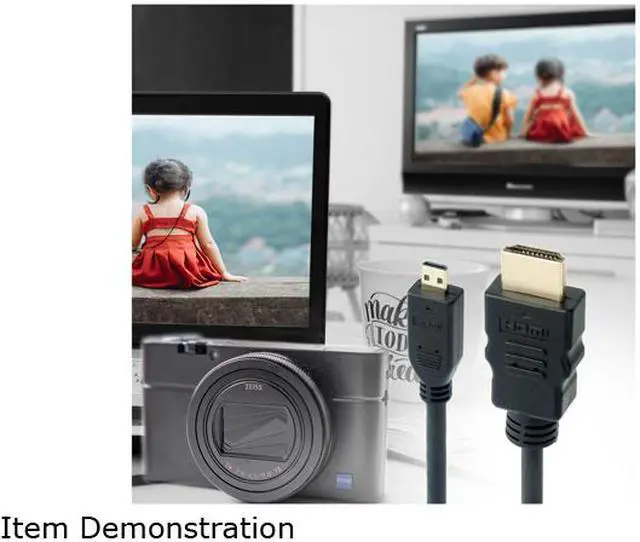 Alt view image 8 of 8 - Omni Gear MHD-6 6 ft. Micro HDMI to HDMI Cable (60Hz) with Ethernet, 4K UHD High Speed