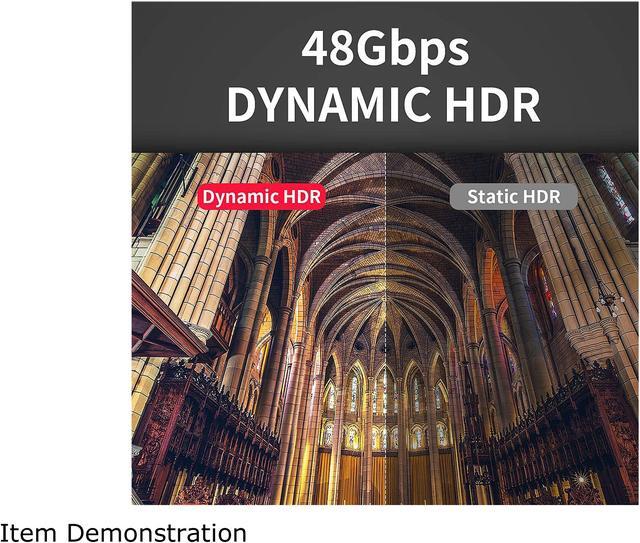 Alt view image 8 of 10 - Omni Gear HD-6-21 6 ft. 8K HDMI Cable Ultra HD High Speed 48Gbps HDMI 2.1 Cable 8K 60Hz 4K 120Hz Male to Male