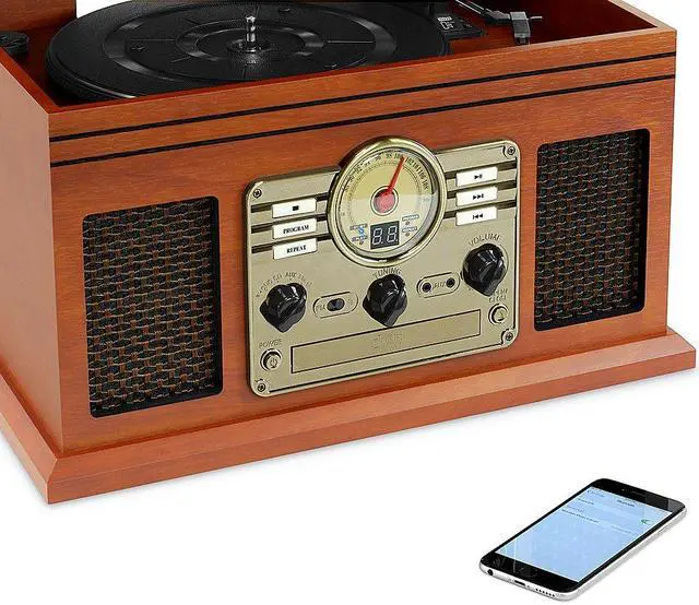 Alt view image 2 of 3 - Victrola VTA-200B-MAH Classic Wood Bluetooth Record Player - Mahogany