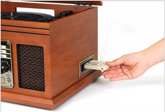 Alt view image 3 of 3 - Victrola VTA-200B-MAH Classic Wood Bluetooth Record Player - Mahogany