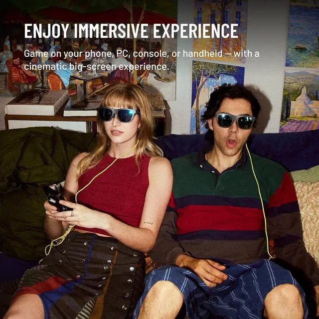 Alt view image 5 of 5 - XREAL xbx a01+ AR Glasses - 147-inch Portable Screen, 1600-Nit HDR10 Micro-OLED, 120Hz, 62g Ultralight, USB-C