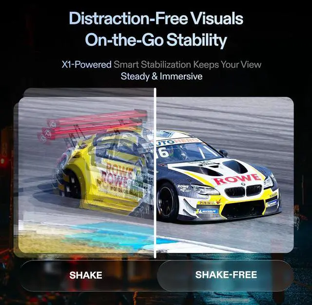 Alt view image 7 of 10 - XREAL One Pro AR Glasses - 57 Degree FOV X Prism, Sony Micro-OLED 120Hz, X1 Chip, 3ms Latency, Sound by Bose, Size M