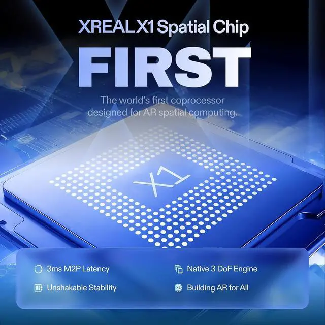 Alt view image 6 of 9 - XREAL 1S AR Glasses - Up to 500-inch Virtual Screen, Sony Micro-OLED 120Hz, X1 Chip, REAL 3D, Bose Audio, 82g