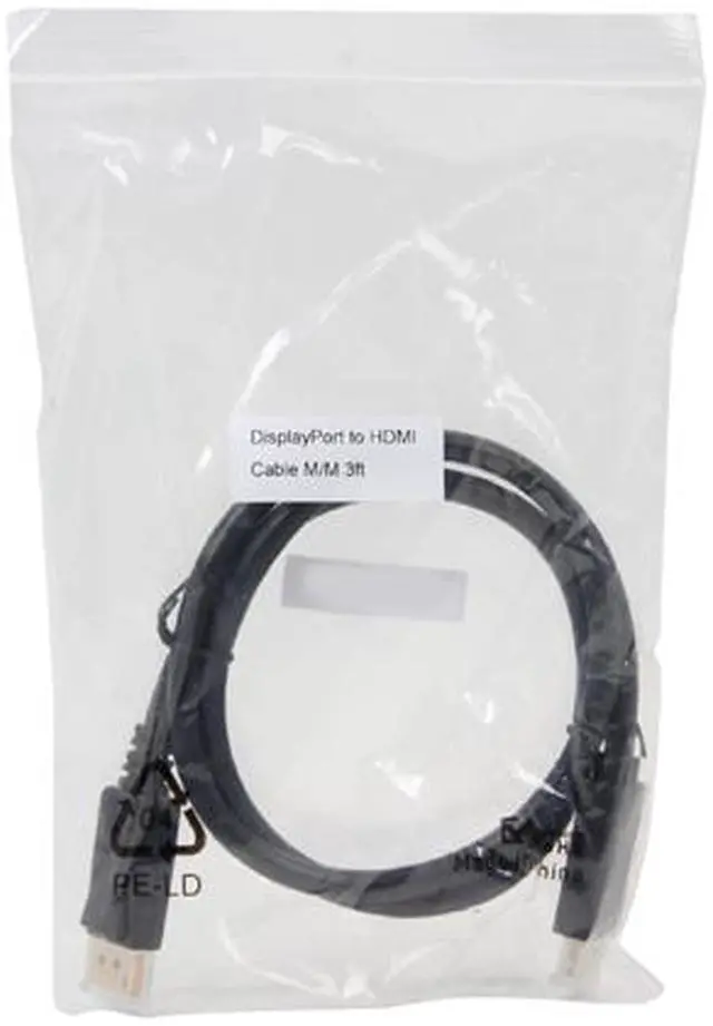 Alt view image 3 of 3 - Kaybles DP-HDMI-3FT 3 ft. DP to HDMI Cable, Gold Plated DisplayPort to HDMI Cable 1080p Full HD for PCs to HDTV, Monitor, Projector with HDMI Port