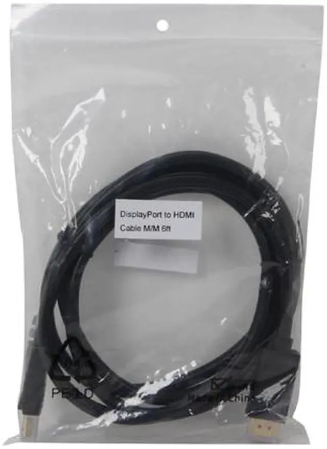 Alt view image 3 of 3 - Kaybles DP-HDMI-6FT 6 ft. DP to HDMI Cable, Gold Plated DisplayPort to HDMI Cable 1080p Full HD for PCs to HDTV, Monitor, Projector with HDMI Port
