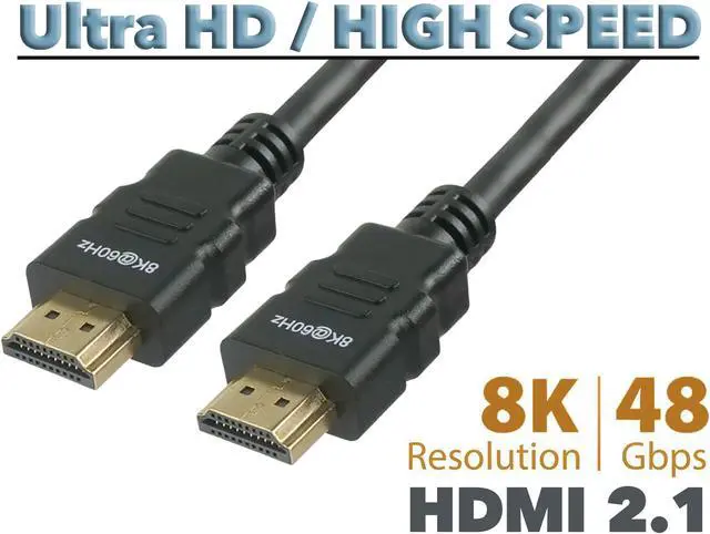 Main image of Kaybles 8K HDMI Cable 3ft. HDMI 2.1 Cable Real 8K, High Speed 48Gbps 8K(7680x4320)@60Hz, 4K@120Hz Dolby Vision, HDCP 2.2, 4:4:4 HDR, eARC Compatible with Apple TV, Samsung QLED TV - 50HDMI-8-MM-3