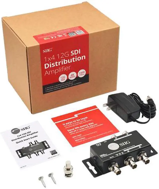 Main image of SIIG CE-SD0G11-S1 1x4 12G SDI Distribution Amplifier