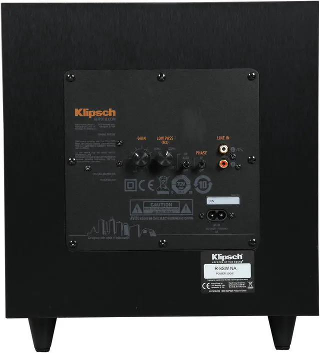 Alt view image 4 of 7 - Klipsch Reference R-8SW 8" Powered Subwoofer
