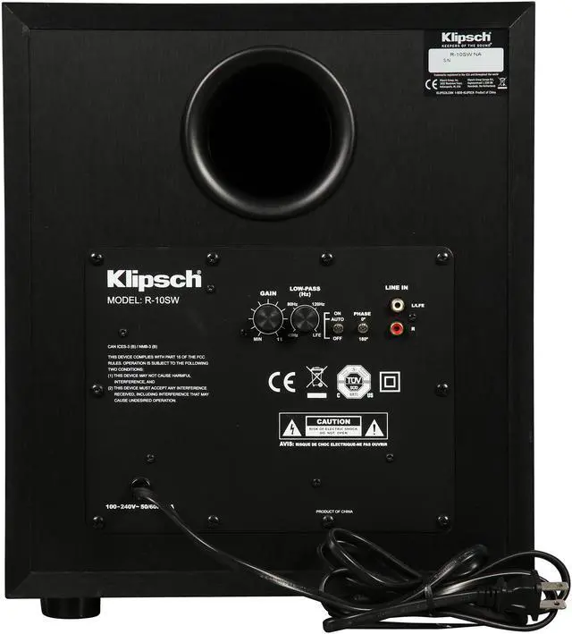 Alt view image 5 of 6 - Klipsch Certified Factory Refurbished Reference R-10SW 10" 300w Powered Subwoofer (Black)
