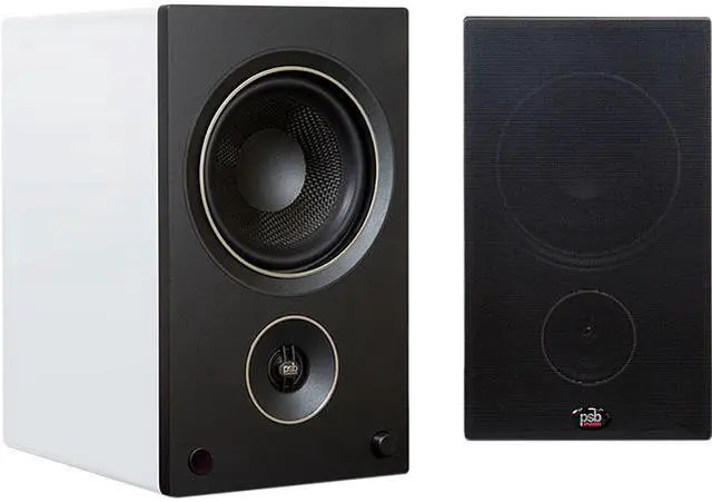 Main image of Alpha AM5 Powered Bookshelf Speakers - White