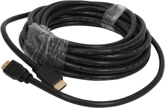 Alt view image 2 of 3 - Rosewill HDMI Pro-25 - 25-Foot Black High Speed HDMI Cable with 3D & 4K Supported, 10.2 Gbps Transfer Rate - Male to Male