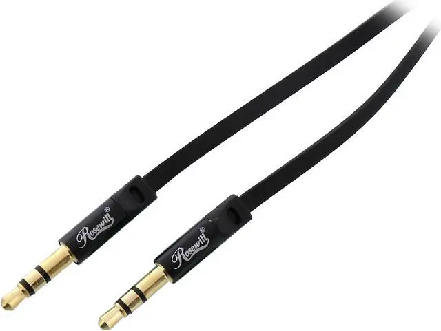 Main image of Rosewill RAC-6BK - 6-Foot 3.5mm Flat Audio Cable, Black