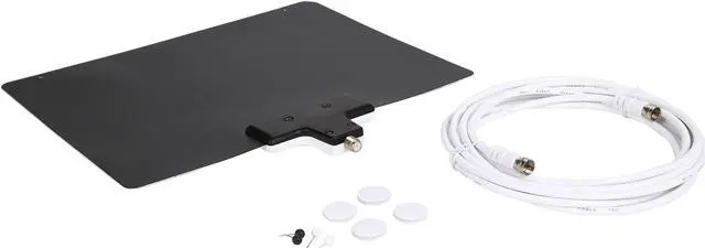Alt view image 4 of 5 - Rosewill Digital TV Antenna, HDTV Antenna, Super Thin UHF/VHF Indoor Antenna Multi-directional Range up to 35 Miles with 15 ft. High Performance Coaxial Cable, Reversible, Paintable RHTA-15004