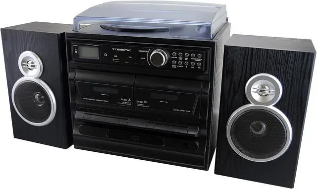 Main image of Trexonic TRX-811BS 3-Speed Turntable With CD Player, Dual Cassette Player