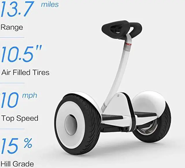 Alt view image 5 of 8 - Segway Ninebot S Smart Self Balancing Transporter - Pro Hoverboard for Adults & Kids - Dual 400W Motors UL2272 Certified (White)
