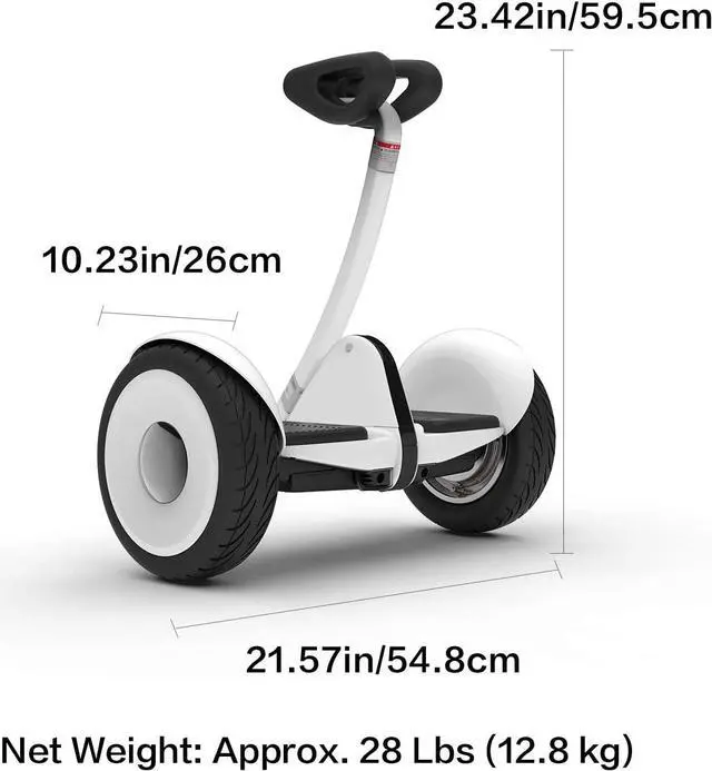Alt view image 9 of 8 - Segway Ninebot S Smart Self Balancing Transporter - Pro Hoverboard for Adults & Kids - Dual 400W Motors UL2272 Certified (White)