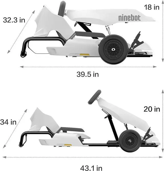 Alt view image 9 of 10 - Segway Ninebot Electric GoKart Kit - Convert miniPRO into Go-Kart Drifting Cart Drift Board Transformer (scooter sold separately)