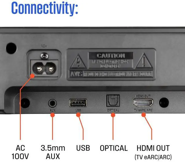 Alt view image 8 of 8 - Westinghouse WS512AWS 5.1.2 Channel Dolby Atmos Soundbar with Wireless Subwoofer, Black