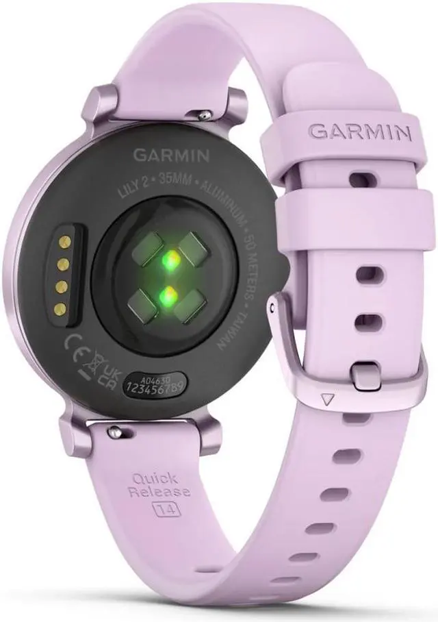 Alt view image 3 of 4 - Garmin Lily 2 Metallic Lilac with Lilac Silicone Band