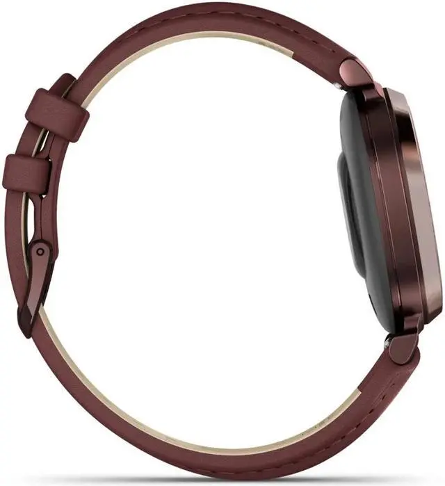 Alt view image 4 of 4 - Garmin Lily 2 Classic Dark Bronze with Mulberry Leather Band