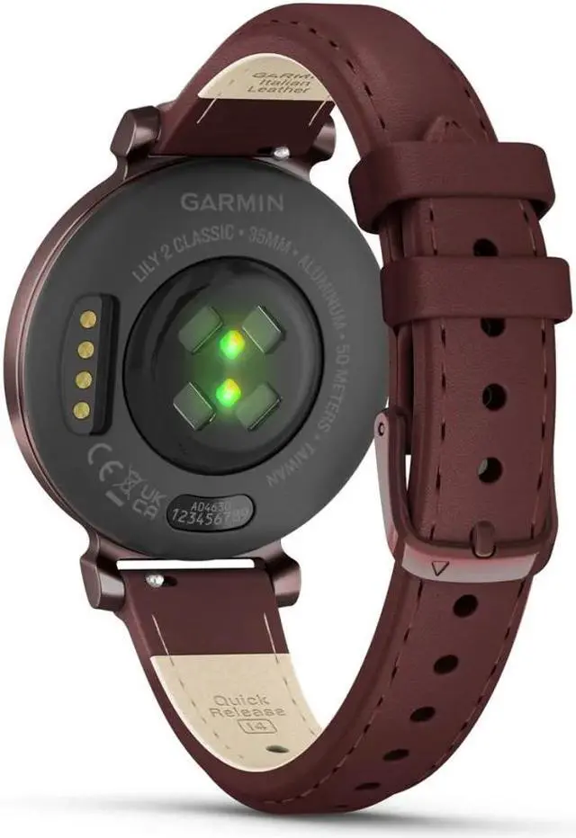 Alt view image 3 of 4 - Garmin Lily 2 Classic Dark Bronze with Mulberry Leather Band