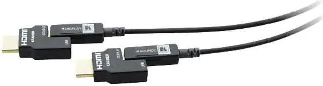 Main image of Kramer 97-0416098 98 ft. Black CP-AOCH/60-98; Active Plugable Optical HDMI Cable, Plenum Male to Male