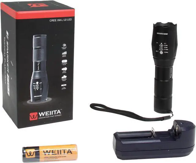 Alt view image 5 of 5 - Weiita Tactical LED Flashlight, 600LM, CREE LED