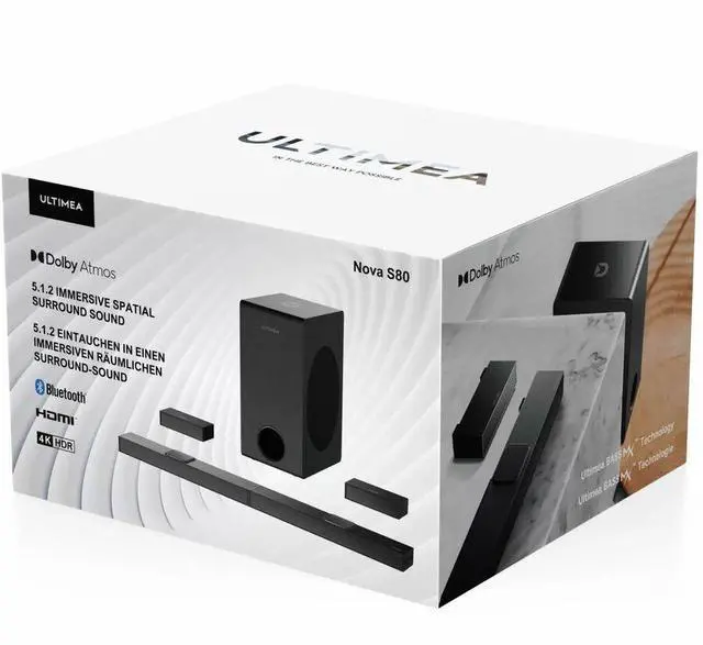 Alt view image 5 of 6 - Ultimea Nova S80 5.1.2CH True Dolby Atmos Bluetooth Sound Bar Speaker System U4120 - Black
